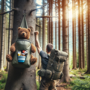 Hanging a bear bag while hiking is vital to safe hiking. 